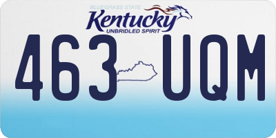 KY license plate 463UQM