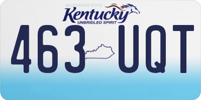 KY license plate 463UQT