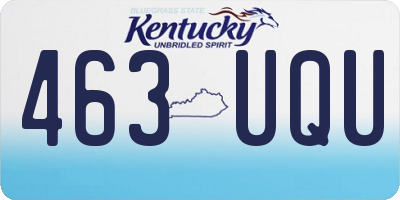 KY license plate 463UQU