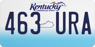 KY license plate 463URA