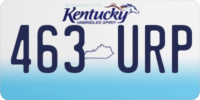KY license plate 463URP