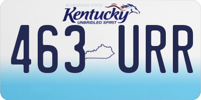 KY license plate 463URR