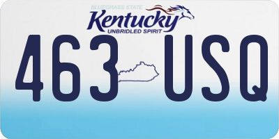 KY license plate 463USQ