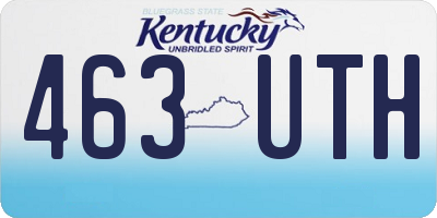 KY license plate 463UTH
