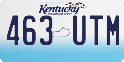 KY license plate 463UTM