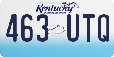 KY license plate 463UTQ