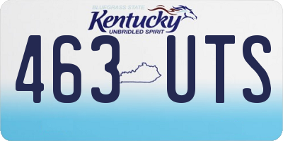 KY license plate 463UTS