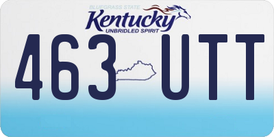 KY license plate 463UTT