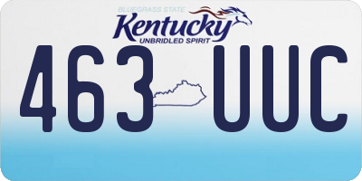 KY license plate 463UUC