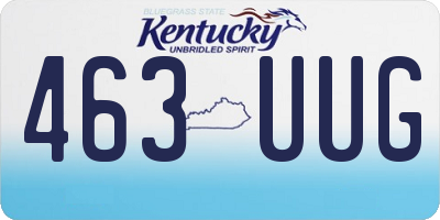 KY license plate 463UUG