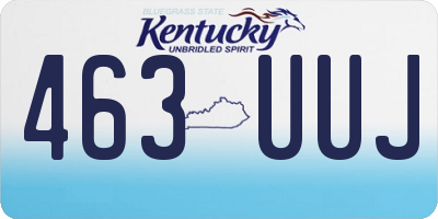 KY license plate 463UUJ