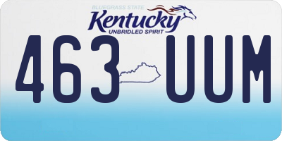KY license plate 463UUM