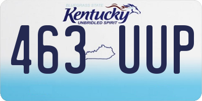 KY license plate 463UUP