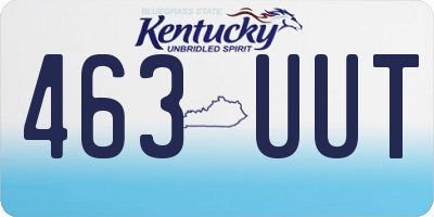 KY license plate 463UUT