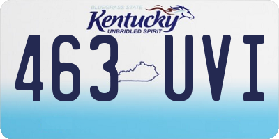 KY license plate 463UVI