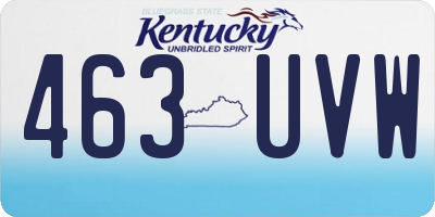 KY license plate 463UVW