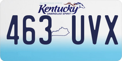 KY license plate 463UVX