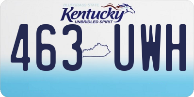 KY license plate 463UWH