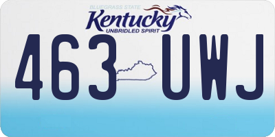 KY license plate 463UWJ