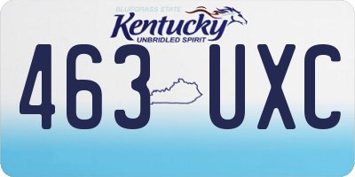 KY license plate 463UXC