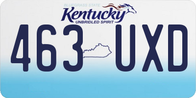 KY license plate 463UXD
