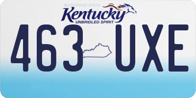 KY license plate 463UXE