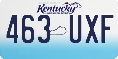 KY license plate 463UXF
