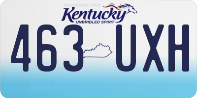 KY license plate 463UXH