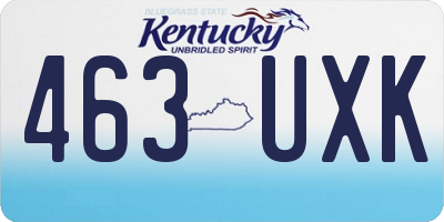 KY license plate 463UXK