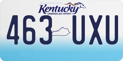 KY license plate 463UXU