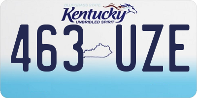 KY license plate 463UZE