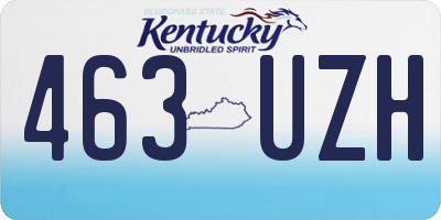KY license plate 463UZH