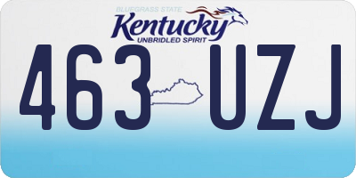 KY license plate 463UZJ