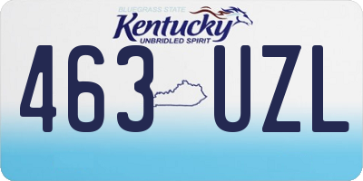 KY license plate 463UZL