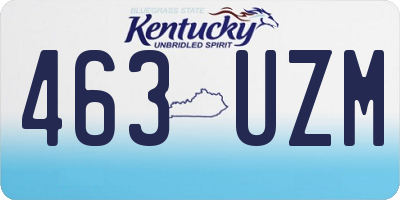 KY license plate 463UZM