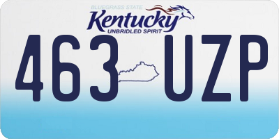 KY license plate 463UZP