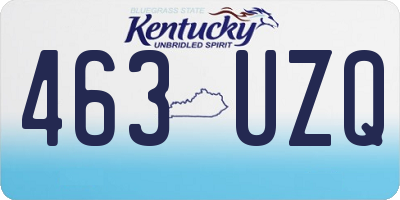 KY license plate 463UZQ