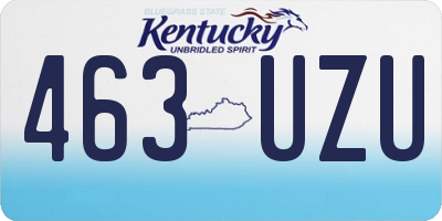 KY license plate 463UZU