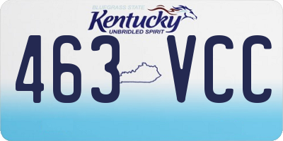KY license plate 463VCC