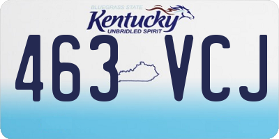 KY license plate 463VCJ