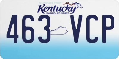 KY license plate 463VCP