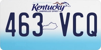KY license plate 463VCQ