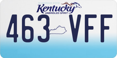 KY license plate 463VFF