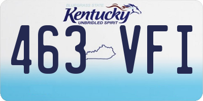 KY license plate 463VFI