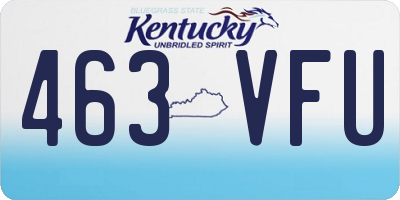 KY license plate 463VFU
