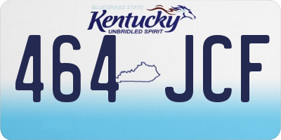 KY license plate 464JCF