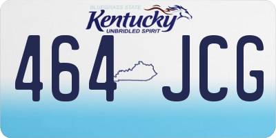 KY license plate 464JCG