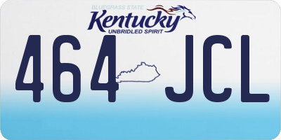KY license plate 464JCL