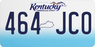 KY license plate 464JCO