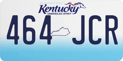 KY license plate 464JCR